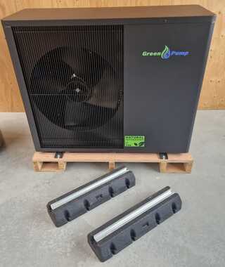 Warmtepomp 9KW – 1 Fase incl. trillingsdempers, Greenpump, Propaan, An